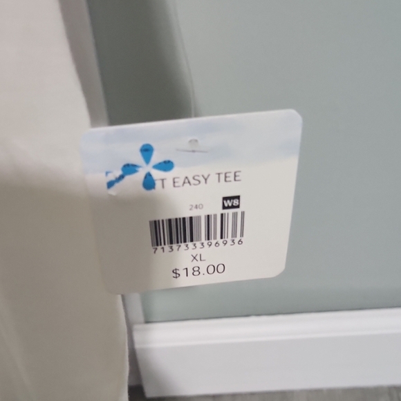 Elegant Ivory V-Neck Short Sleeve Tee - Picture 3 of 3